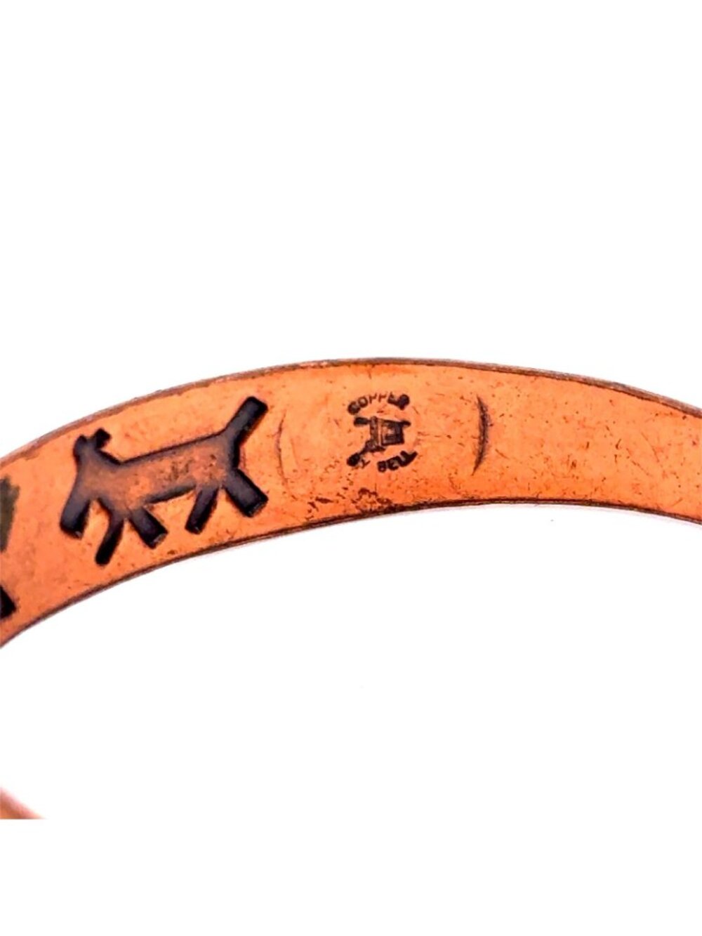 Vintage Native American Copper Cuff Bracelet (c1) - Picture 5 of 7